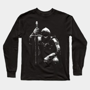 8bit templar knight art Long Sleeve T-Shirt